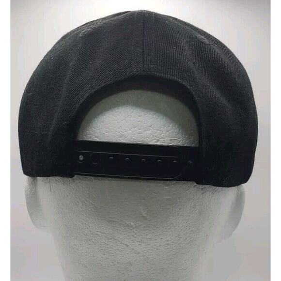 Black Snapback Embroidered 80 On Visor‎ Hat Cap - Picture 3 of 7